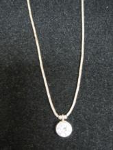 Sterling Silver Chain with CZ Pendant