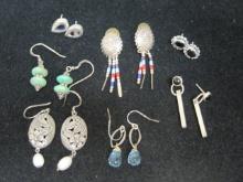 Seven Pair of Sterling Silver Earrings