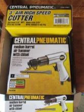 Central Pneumatic 3" Cutter and Medium Barrel Air Hammer with Chisel
