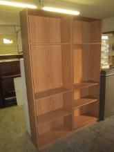 Two Woodgrain Bookcases