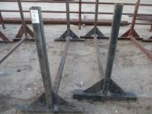 Lot Of (2) Metal Pipe Racks For Flatbed Trailers