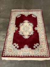 Red & Cream Area Rug by Momeni, 100% Wool Pile, 8 x 5 feet