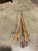 Collection of 12 Vintage Fishing Rods incl brands, Shakespeare, Bristol, & more!