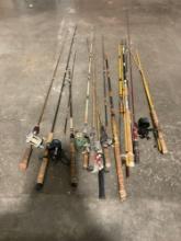Collection of 12 Vintage Fishing Rods incl. Shakespeare, Coho, Shimano, Mitchell.. & More!