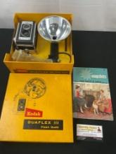Vintage 1950s Kodak Duaflex III Flash Outfit Film Camera in original box