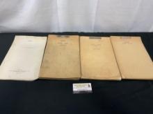 Vintage 1940s University of Michigan & US military 1945 WII Era Japanese Kanji workbooks