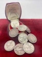 Nice selection of 90% silver Antique and vintage Quarters see pics