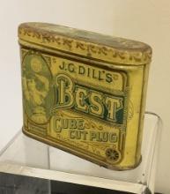 Tobacco Tin - J.G. Dill's Best Cube Cut, See Photos For Condition