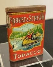 Tobacco Tin - Forest & Stream, See Photos For Condition