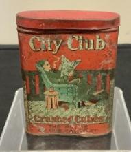 Tobacco Tin - City Club Crushed Cubes, See Photos For Condition