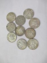 US Silver Kenney Half Dollars - 1964's 10 coins