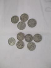 US Walking Liberty Halves- 1940's various dates/mints 10 coins