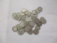 US Silver Mercury Dimes all 1940's various dates/mints 50 coins