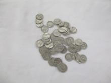 US Silver Mercury Dimes 30's-40's 50 coins