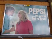 Antique Pepsi Cardboard Advertisement
