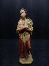 Religious Icon-Carved Painted Wooden St Maria Goretti