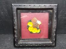 Framed Shadowbox- Girl with Flowers