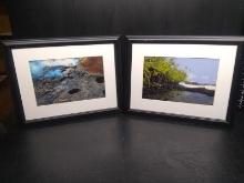 Artwork-Pair Framed and Matted Photographs-Island Vacation