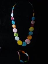 Multicolor Necklace and Bracelet