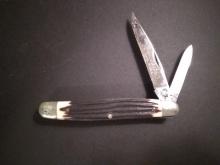 Vintage Queen Steel #63 Bone Handled Pocket Knife