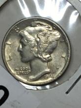 1943 P Silver Mercury Dime 