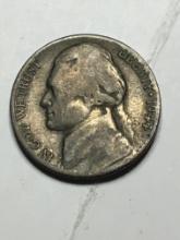 1944 D Jefferson Silver War Nickel 