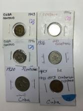 (6) Coins Of Cuba
