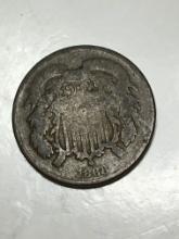 1868 U S 2 Cent Piece