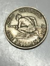 1947 One Shilling New Zealand