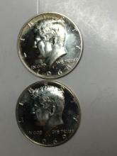 1968 S, 1969 S Kennedy Half Dollars