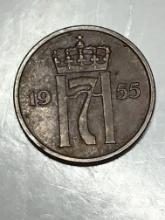 1955 Norway 5 Ore