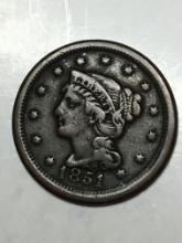 1851 U S Large Cent