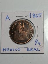1865 Mexico 1/4 Reale