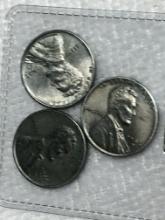 (3) Lincoln Wheat Cent 1943 D