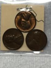 (3) Lincoln Wheat Cent 1937 P, D, S