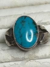 Antique Sterling Silver Turquise Ring