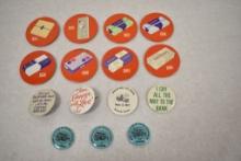 Fifteen Vintage Buttons