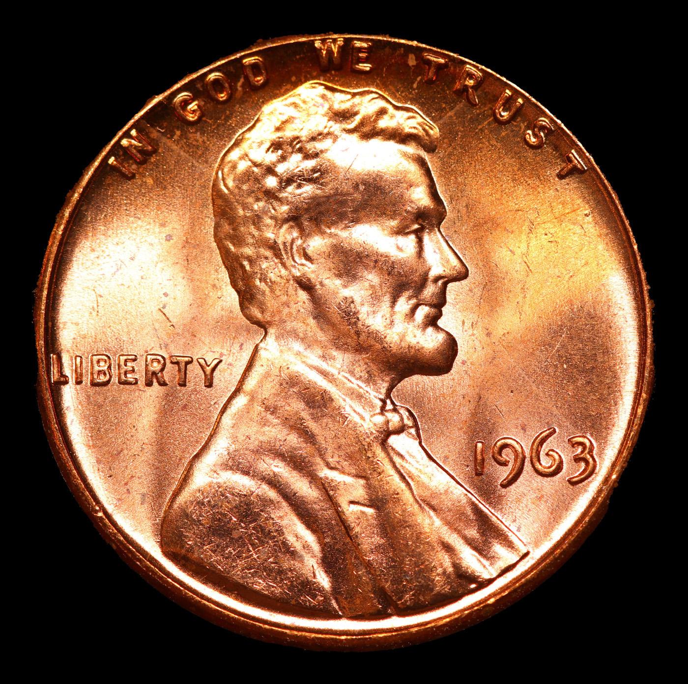 ***Auction Highlight*** 1963-p Lincoln Cent TOP POP! 1c Graded GEM++ RD By USCG (fc)
