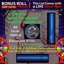 INSANITY The CRAZY Nickel Wheel 1000s won so far, WIN this 1989-d BU  roll get 1-10 FREE