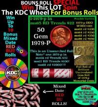 INSANITY The CRAZY Penny Wheel 1000s won so far, WIN this 1979-p BU RED roll get 1-10 FREE Grades