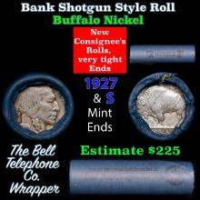 Buffalo Nickel Shotgun Roll in Old Bank Style 'Bell Telephone' Wrapper 1927 & s Mint Ends