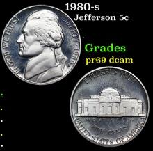 Proof 1980-s Jefferson Nickel 5c Grades GEM++ Proof Deep Cameo