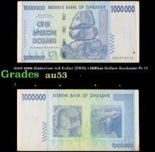 2007-2008 Zimbabwe 3rd Dollar (ZWR) 1 Million Dollars Banknote P# 77 Grades Select AU
