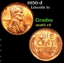 1950-d Lincoln Cent 1c Grades Select Unc RD