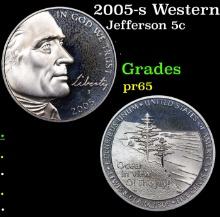 Proof 2005-s Western Waters Jefferson Nickel 5c Grades GEM Proof