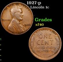 1927-p Lincoln Cent 1c Grades xf