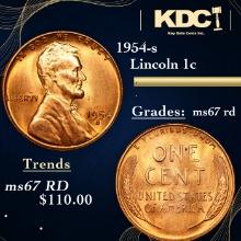 1954-s Lincoln Cent 1c Grades GEM++ Unc RD