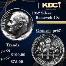 Proof 1952 Roosevelt Dime Silver 10c Graded pr67+