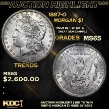 1887-o Morgan Dollar $1 Graded ms65 By SEGS