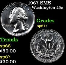 1967 SMS Washington Quarter 25c Grades sp67+